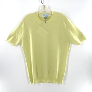 Isle of Skye Cashmere Short Sleeve Top Women's Made‎ in Scotland Sweater Sz S